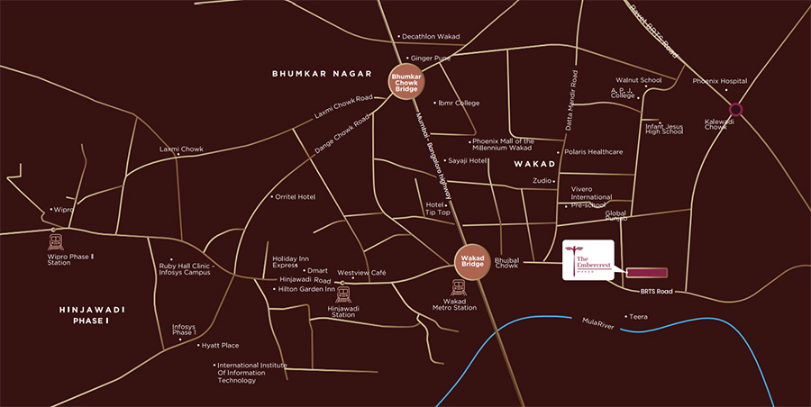 The Embercrest Wakad Location Map